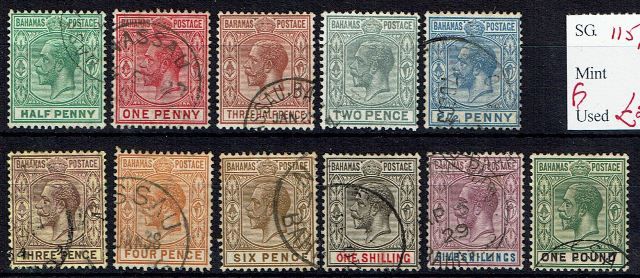 Image of Bahamas SG 115/25 FU British Commonwealth Stamp